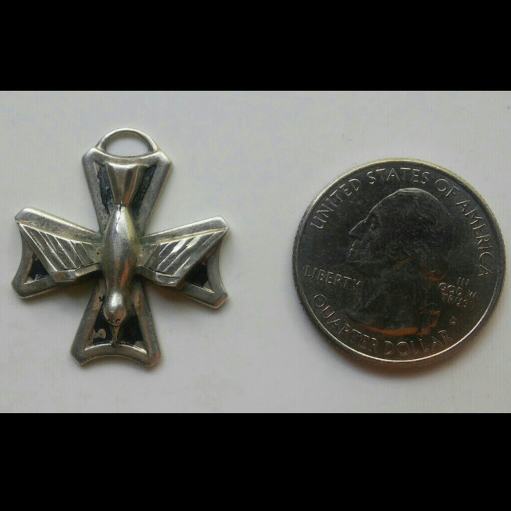 Sterling silver Creed religious necklace charm